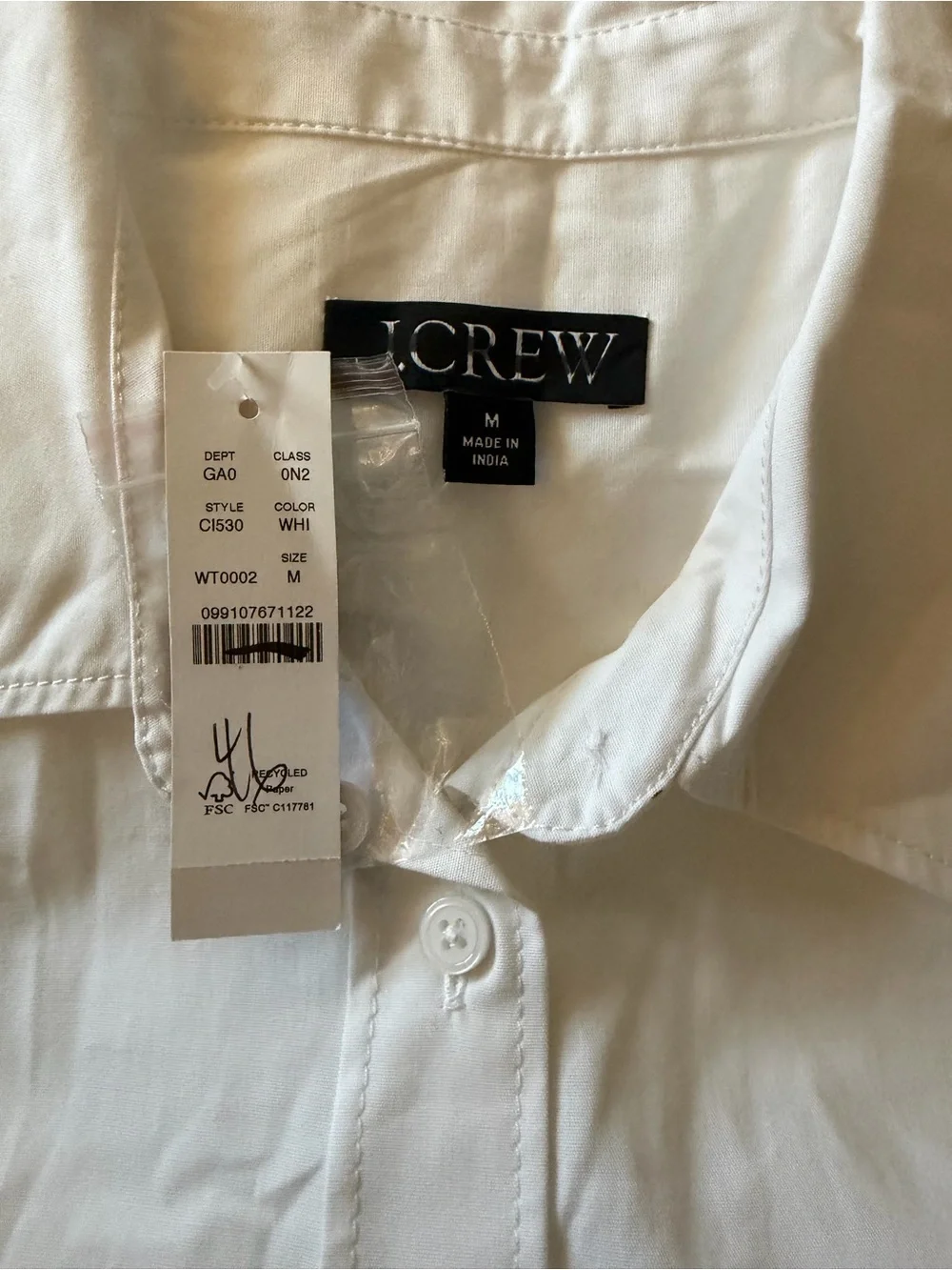J. Crew clean white